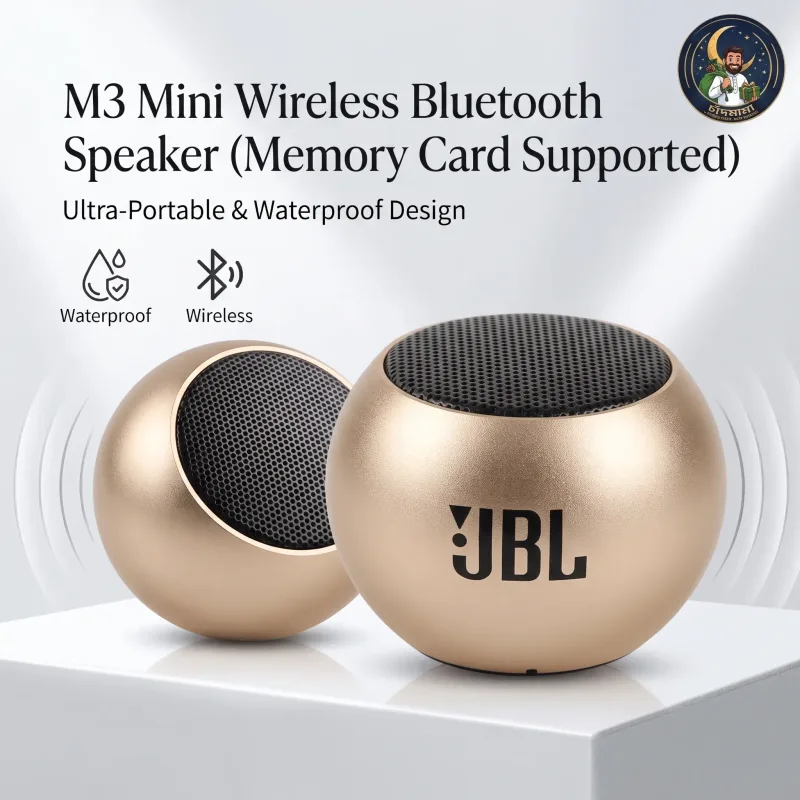 M3 Mini Bluetooth Speaker – Metal Body Portable Wireless Speaker (3W, Bluetooth 5.0) image 2
