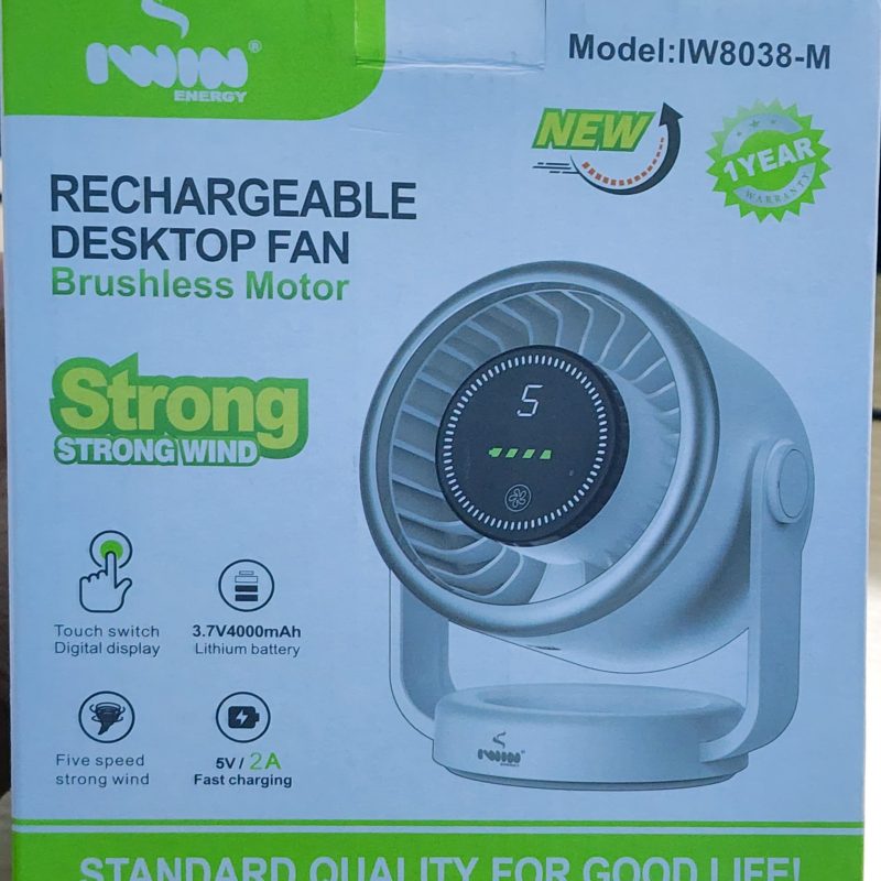 Rechargeable Desk Fan image 5